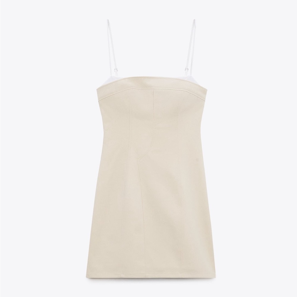 ZARA COMBINATION SHORT DRESS - Picture 7 of 9